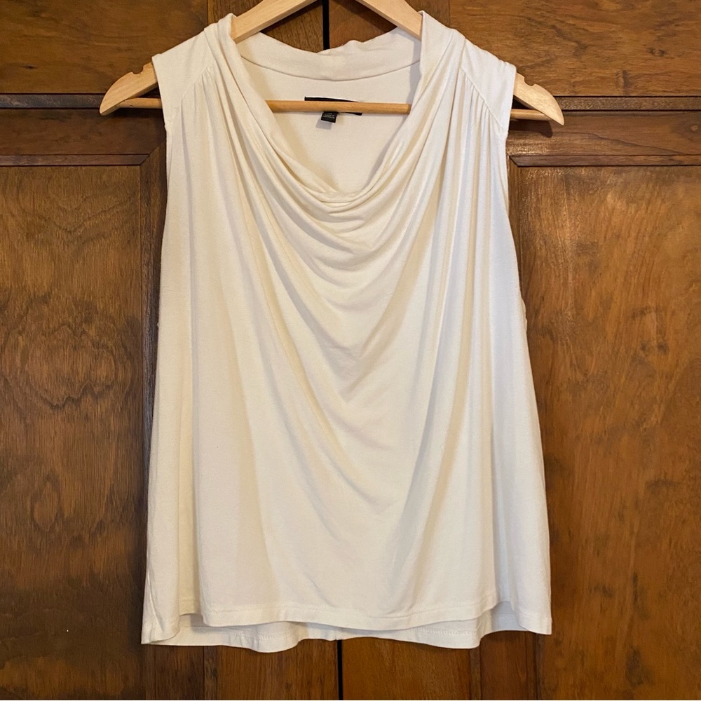 Banana Republic off white Draped Blouse